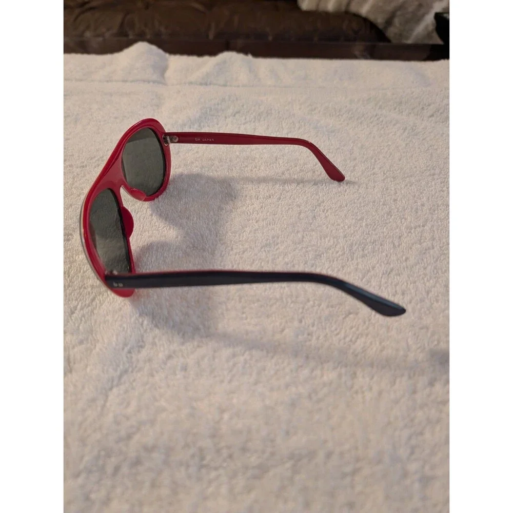 Style Eyes Sunglasses Red White Blue Stripes #461 Mirrow Sportsman 1970s Japan